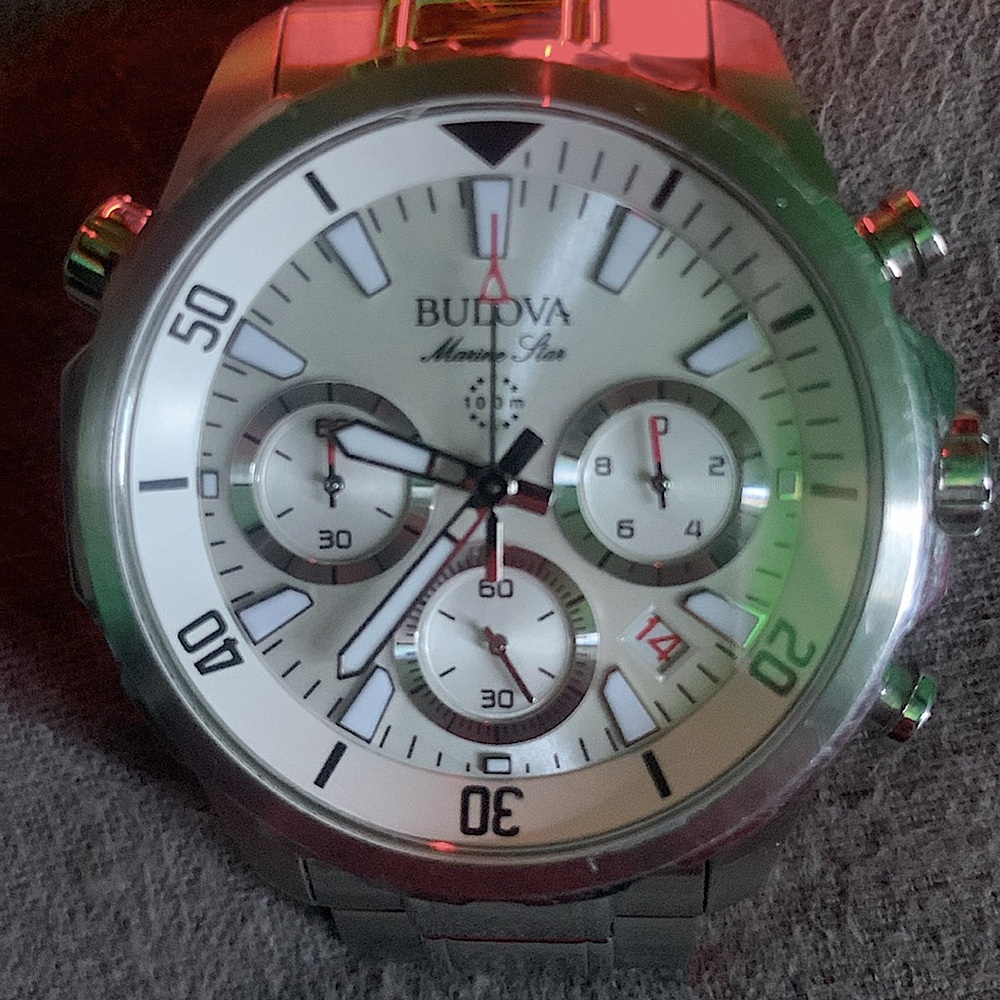 Bulova Marine Star Chronograph 100m Waterproof Used Watch